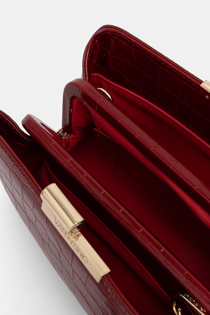 Valentino Bags torebka crossbody damska z imitacji skóry GLACE VBSA8017COC bordowy