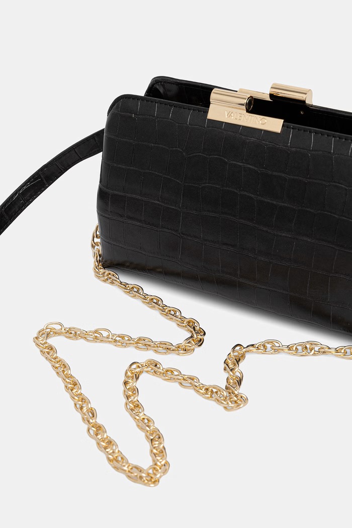 Valentino Bags torebka crossbody damska z imitacji skóry GLACE czarny VBSA8017COC