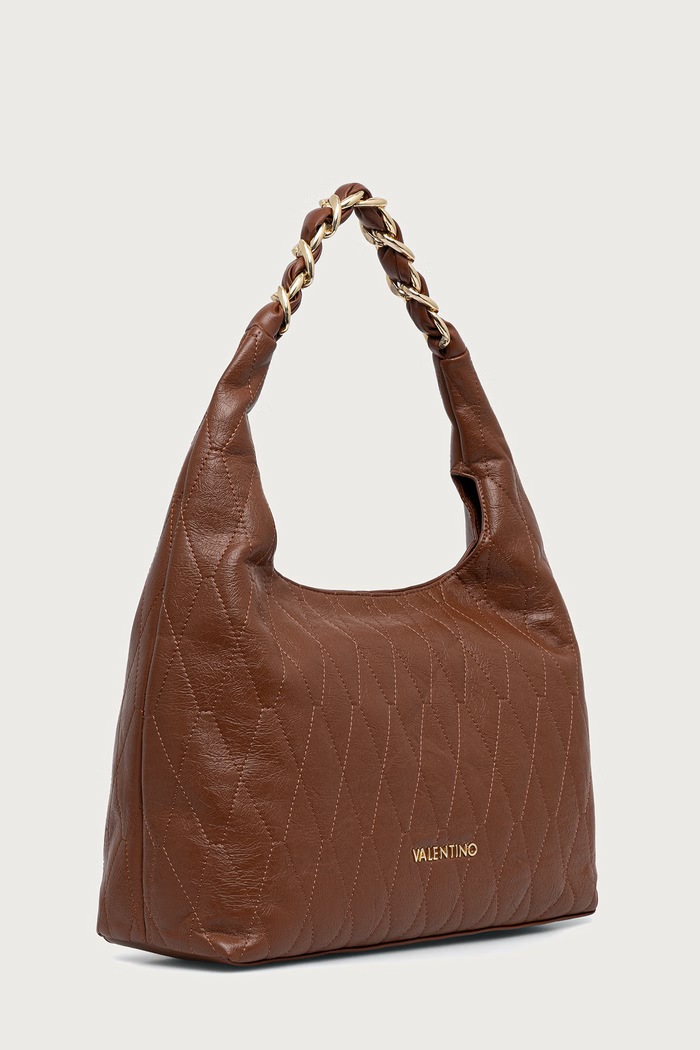 Valentino Bags Torebka hobo damska z imitacji skóry CRYSTELLE VBSA5Q07 brązowy AW26