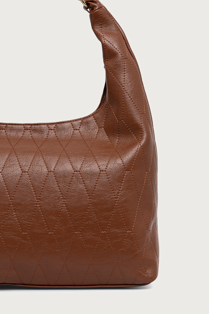 Akcesoria Valentino Bags Torebka hobo damska z imitacji skóry CRYSTELLE VBSA5Q07 brązowy