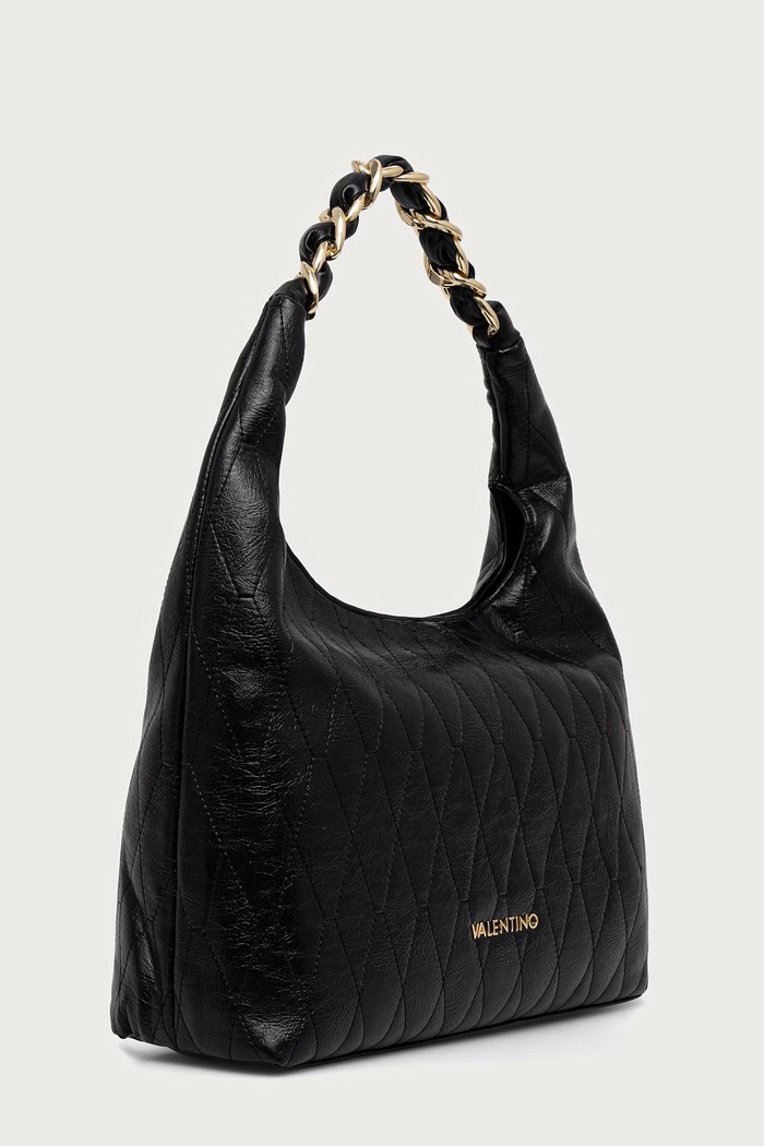 Valentino Bags Torebka hobo damska z imitacji skóry CRYSTELLE VBSA5Q07 czarny AW26