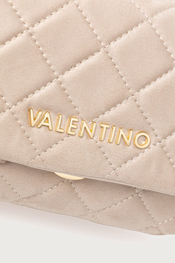 Torebka crossbody damska z imitacji zamszu OCARINA SUEDE Valentino Bags VBSA9B05 beżowy