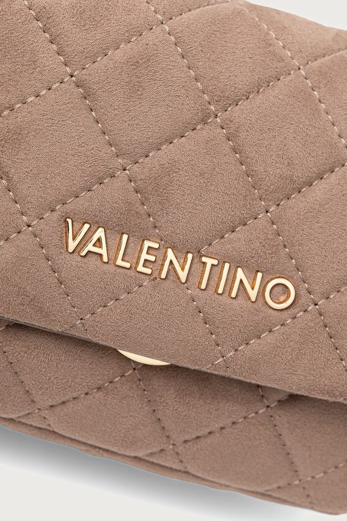 Torebka crossbody damska z imitacji zamszu OCARINA SUEDE Valentino Bags VBSA9B05 brązowy