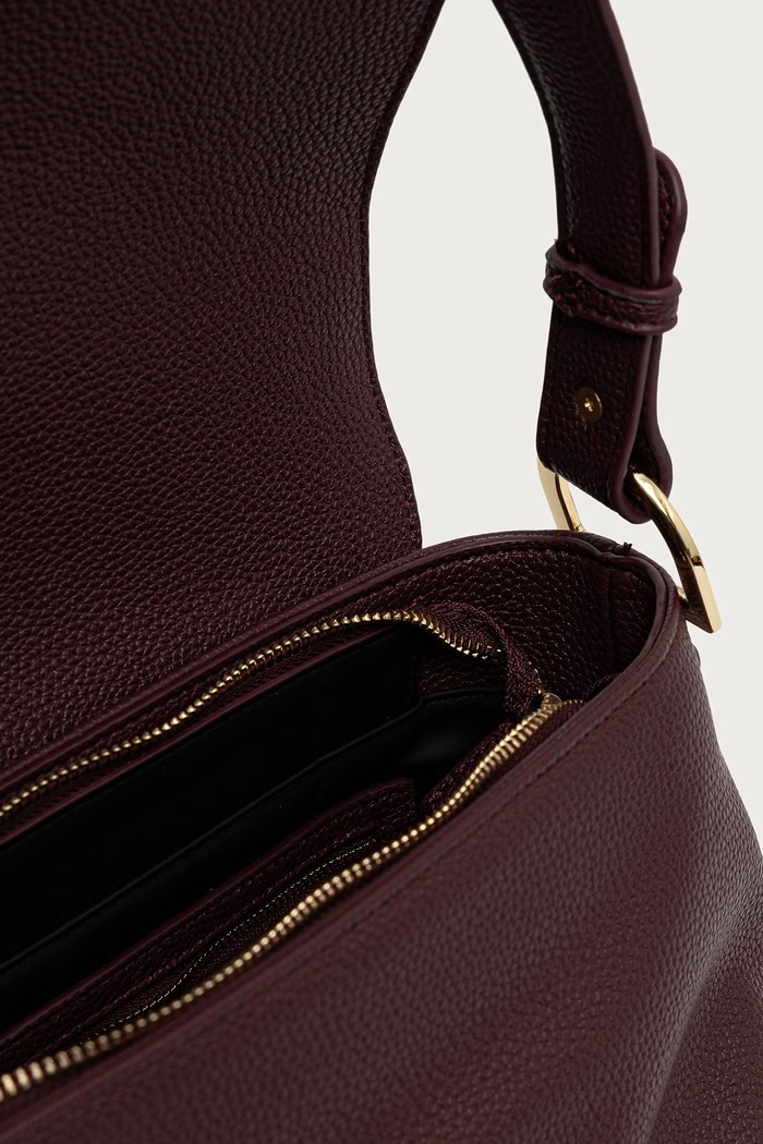 Torebka damska z imitacji skóry THAOE RE Valentino Bags bordowy VBSA5M09