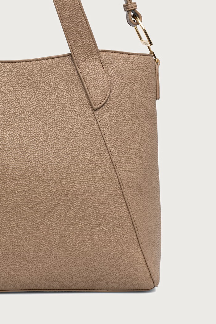 Torebka shopper damska z imitacji skóry THAOE RE Valentino Bags VBSA5M02 beżowy