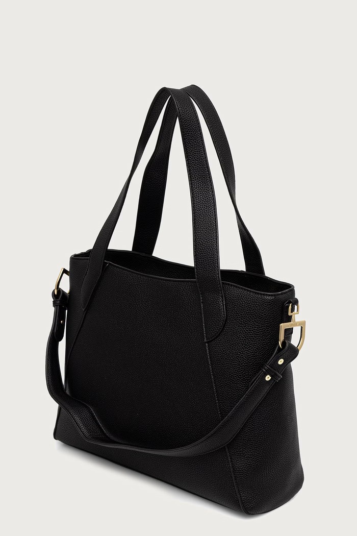 Akcesoria Valentino Bags Torebka shopper damska z imitacji skóry THAOE RE VBSA5M02 czarny