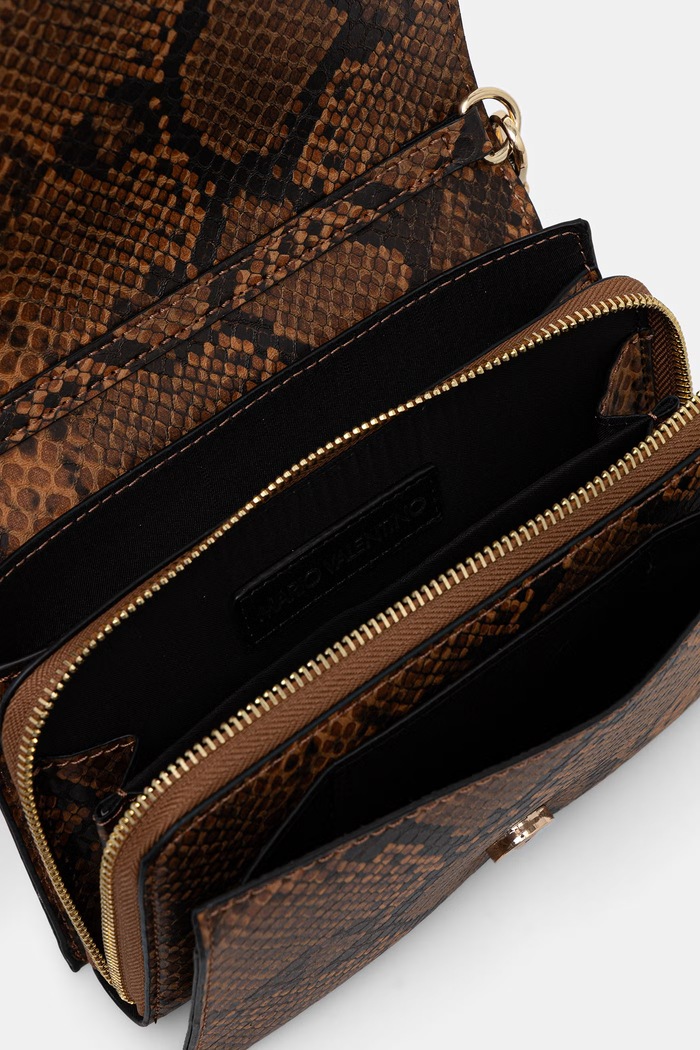 Valentino Bags torebka crossbody damska z imitacji skóry EMBER VBS9IE17P brązowy