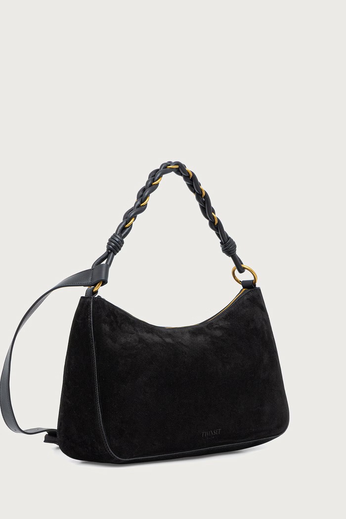 Twinset kabelka dámska semišová 999TD7013 čierna AW26