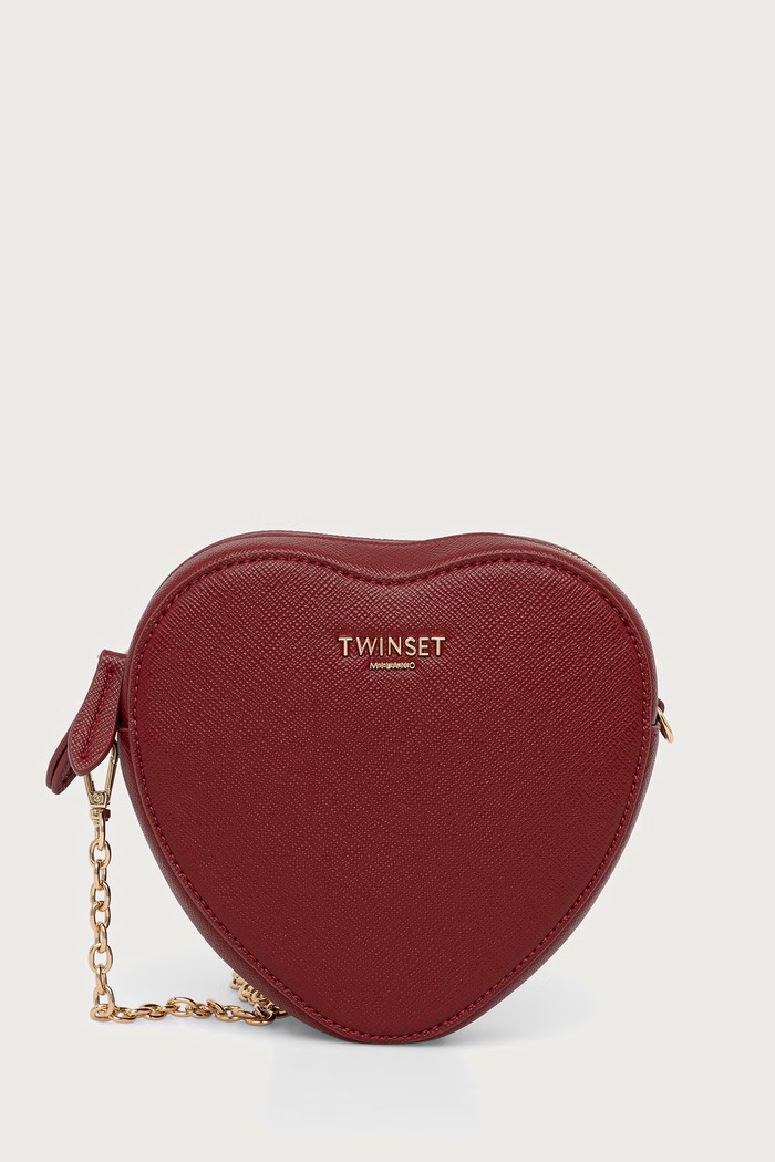 Twinset Чанта дамска от имитация на кожа червен 262TL8042
