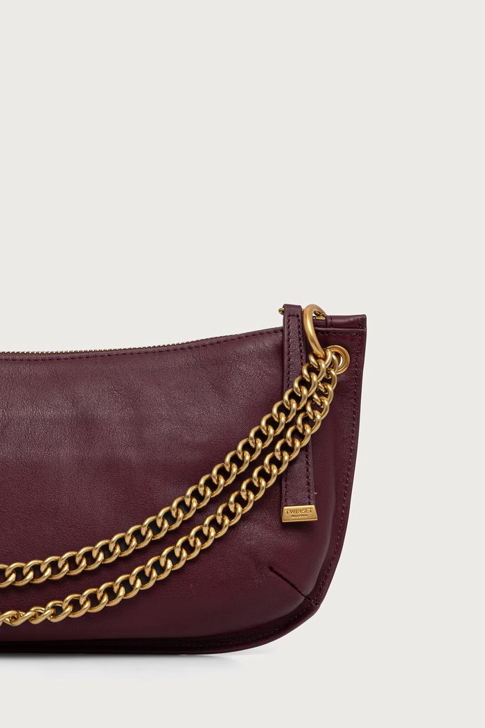 Twinset torba za žene kožna 262TD8250 bordo AW26
