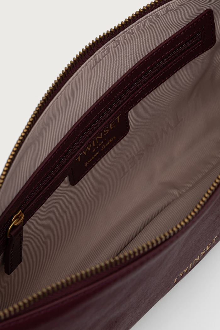 Twinset torba za žene kožna bordo 262TD8250