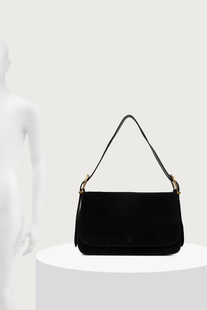 Twinset чанта с регулируема дръжка дамска от велур 262TD8240