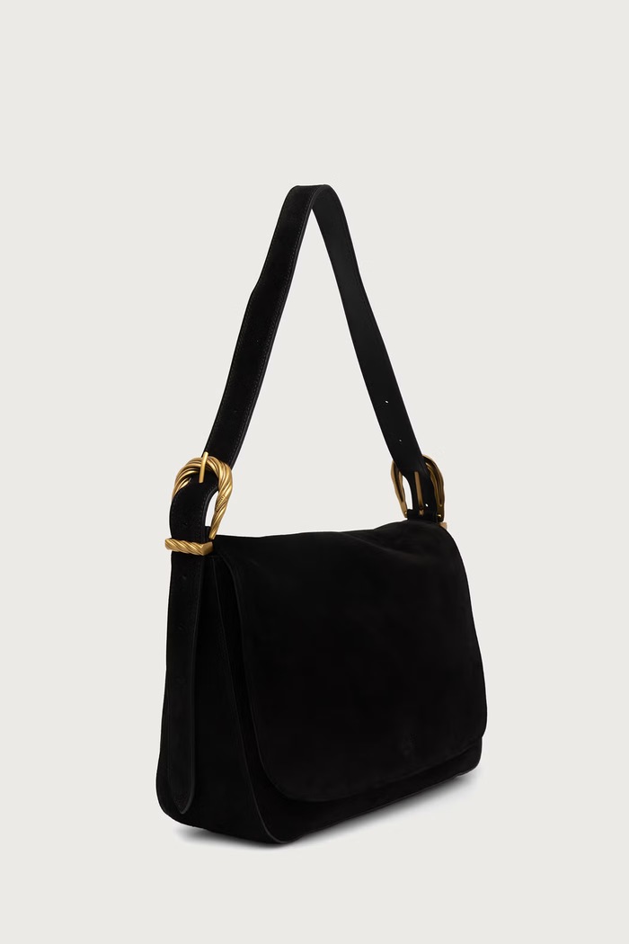 Twinset чанта с регулируема дръжка дамска от велур 262TD8240 черен AW26