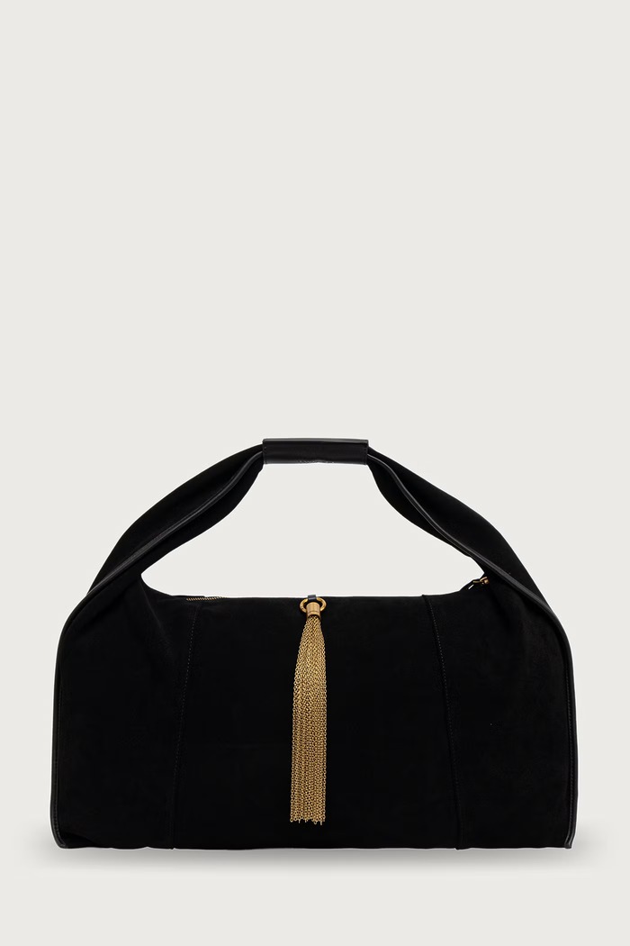 Twinset сумочка hobo для женщин замшевая чёрный 262TD8210