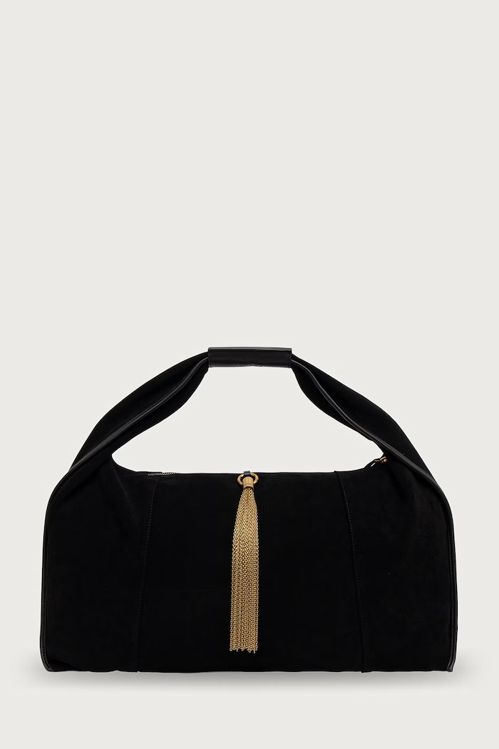 Twinset сумочка hobo для женщин замшевая чёрный 262TD8210