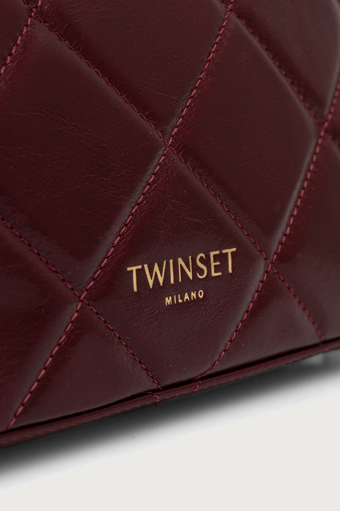 Twinset сумочка жіноча шкіряна бордо 262TD8151