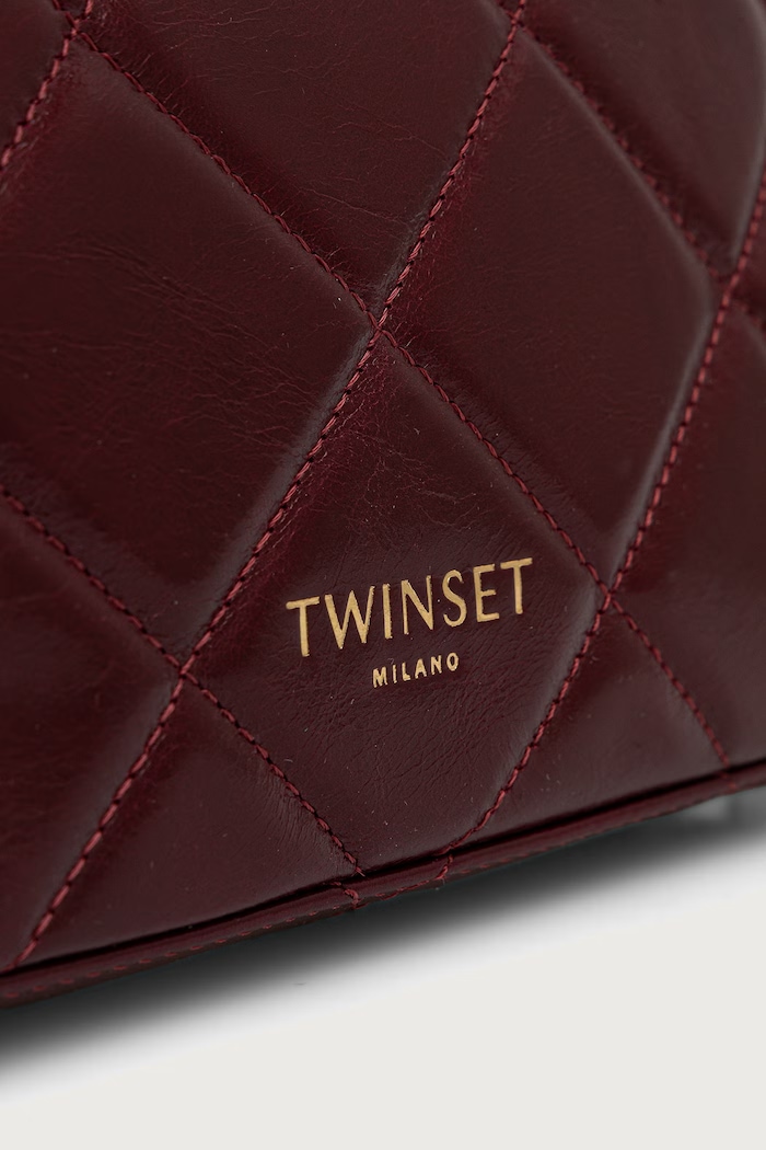 Twinset сумочка жіноча шкіряна бордо 262TD8151