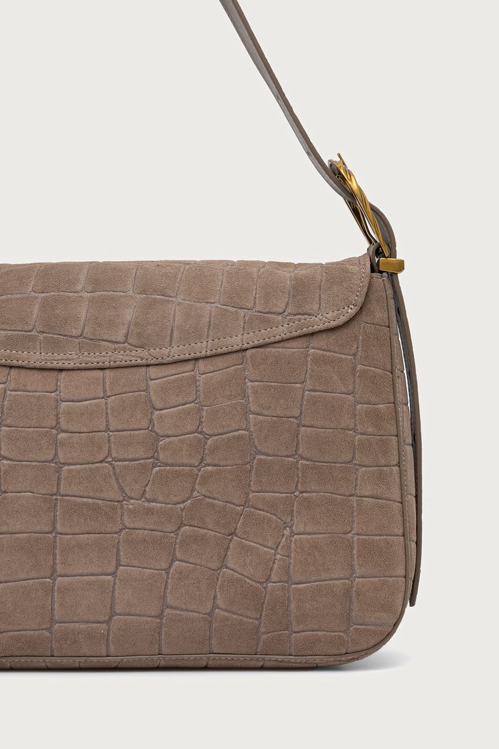 Аксесуари Twinset сумка-листоноша жіноча замшева 262TD8140 бежевий