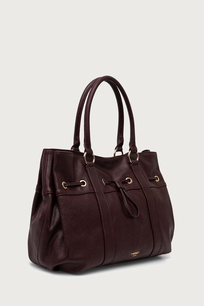Twinset Kabelka hobo dámska 262TD8060 burgundské AW26
