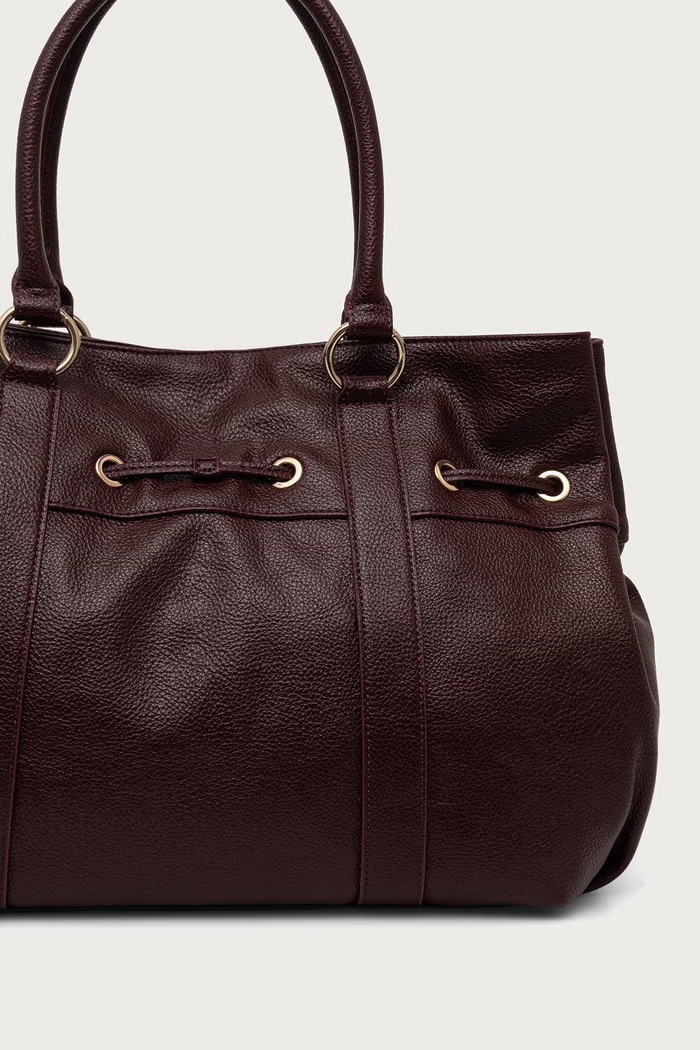 Doplnky Twinset Kabelka hobo dámska 262TD8060 burgundské