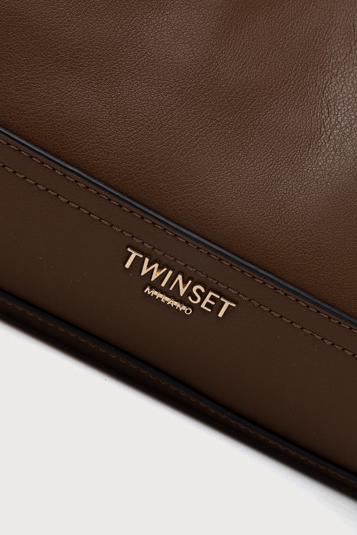 Чанта дамска от имитация на кожа Twinset 262TD8051 кафяв