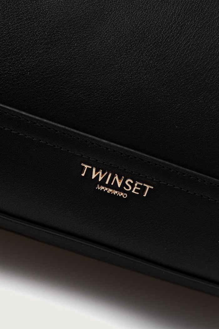 Шопинг чанта дамска от имитация на кожа Twinset 262TD8050 черен