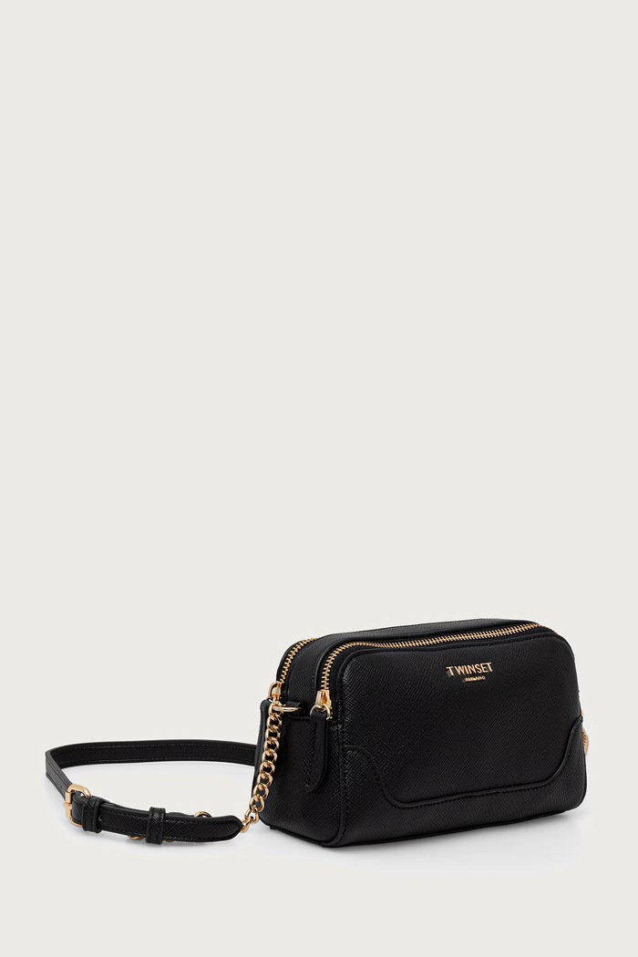 Twinset Чанта crossbody дамска от имитация на кожа 262TD8044 черен AW26