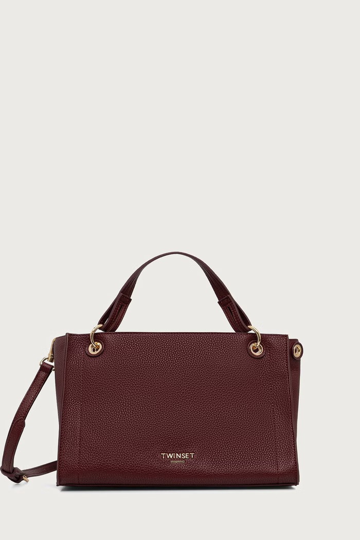 Twinset Tote torba za žene od imitacije kože bordo 262TD8030