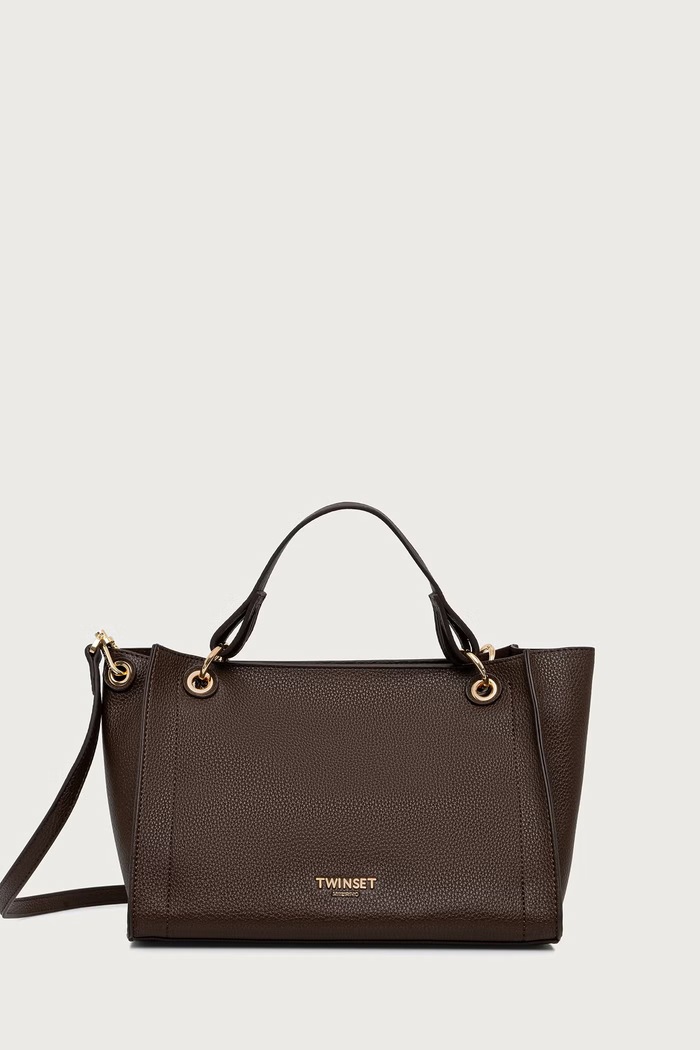 Twinset Tote torba za žene od imitacije kože smeđa 262TD8030