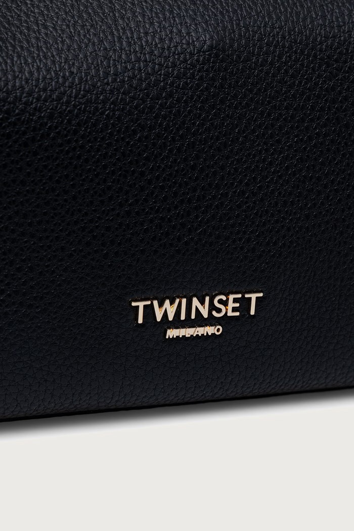 Torebka tote damska z imitacji skóry Twinset 262TD8030 czarny