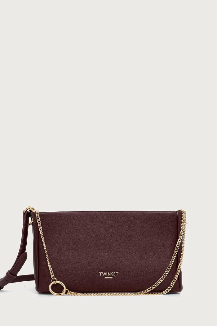 Twinset Torba za žene od imitacije kože bordo 262TD8014