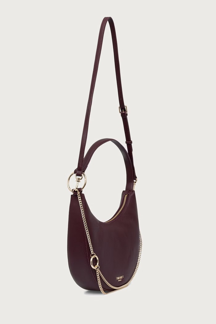 Twinset Torebka crossbody damska 262TD8013 bordowy AW26
