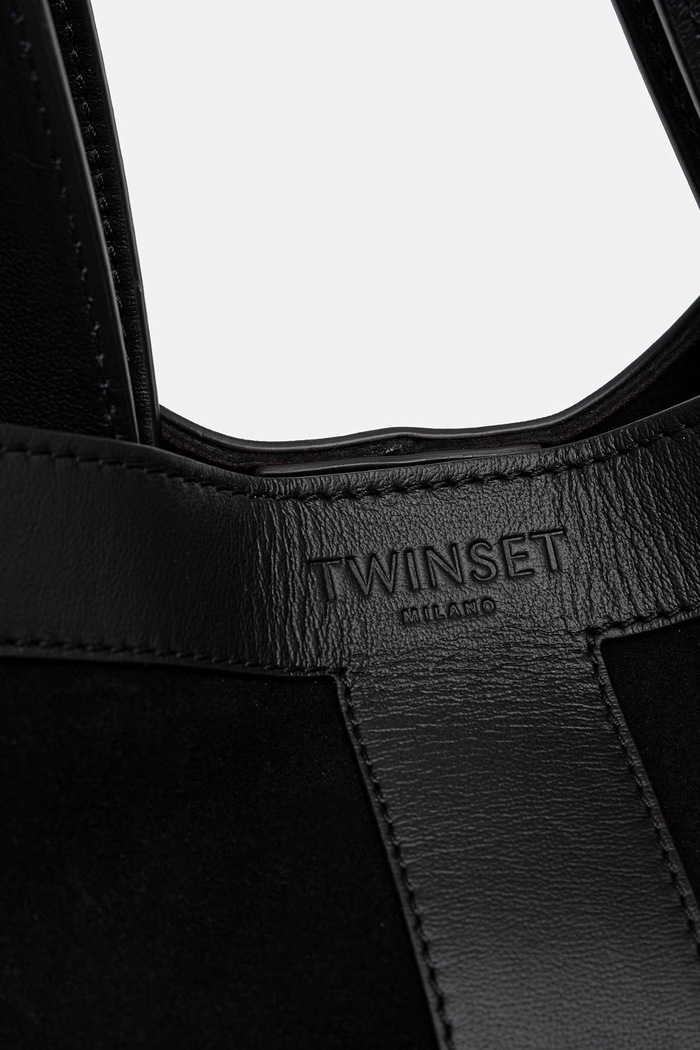 Аксесоари Twinset чанта дамска от кожа 262TB7140 черен