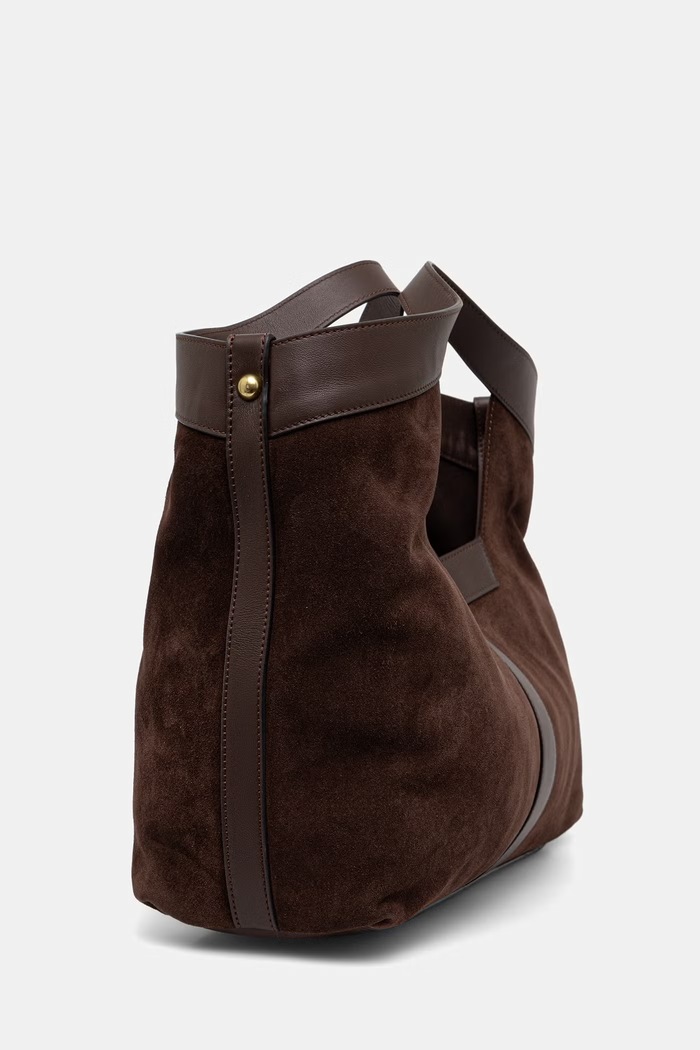 Twinset shopper γυναικεία δέρμα σουέτ 262TB7141 καφέ AW26
