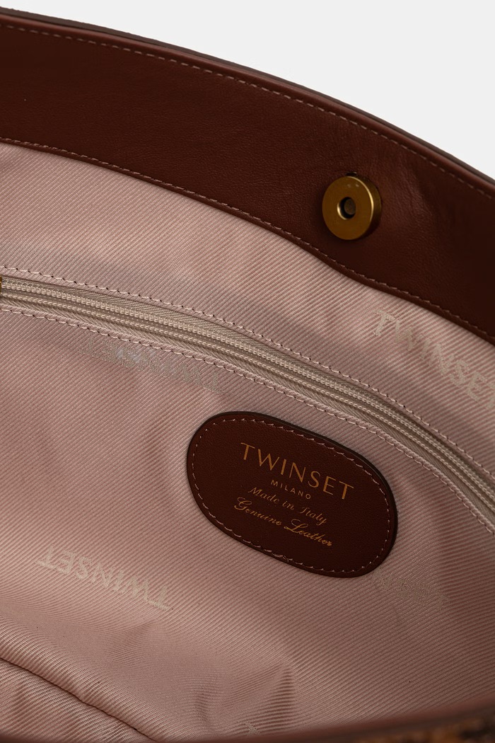 Twinset kabelka hobo dámska semišová 262TB7152 hnedá