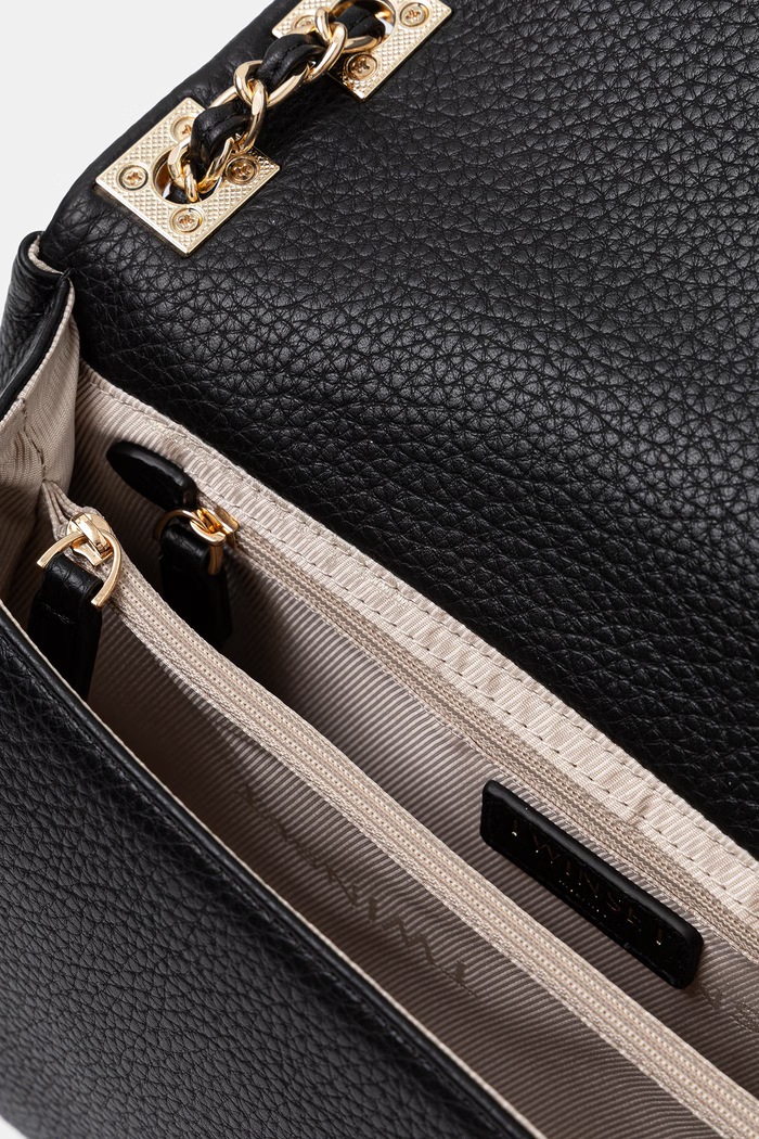 Twinset crossbody torbica ženska iz umetnega usnja 262TB7044 črna