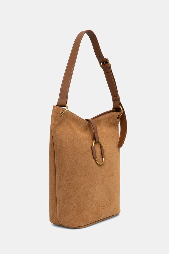 Twinset kabelka hobo dámska semišová 262TB7150 hnedá AW26