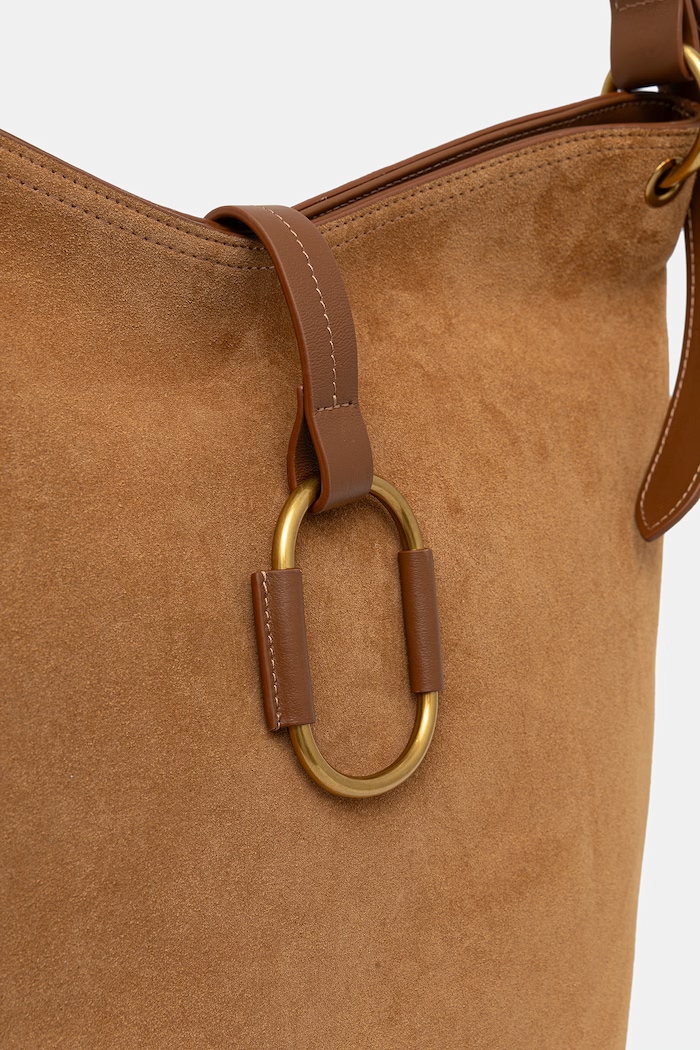 Twinset kabelka hobo dámska semišová hnedá 262TB7150