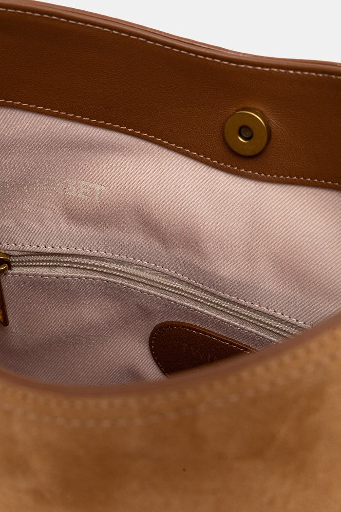 Twinset kabelka hobo dámska semišová 262TB7150 hnedá