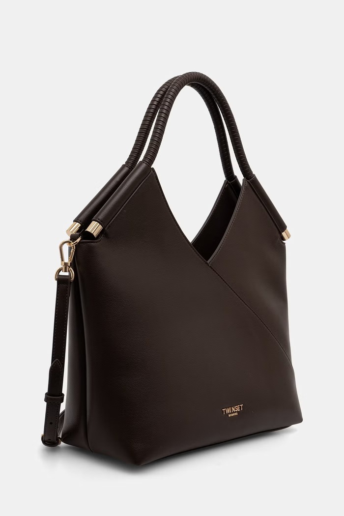 Twinset kabelka typu shopper dámska z imitácie kože 262TB7030 hnedá AW26