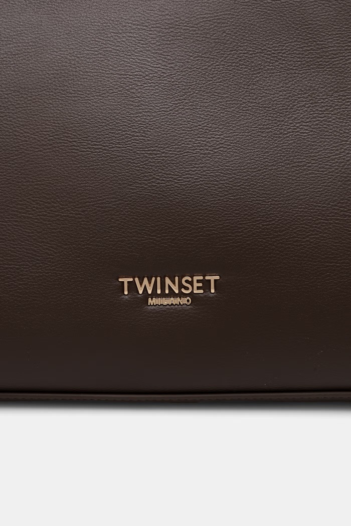 Twinset kabelka typu shopper dámska z imitácie kože hnedá 262TB7030