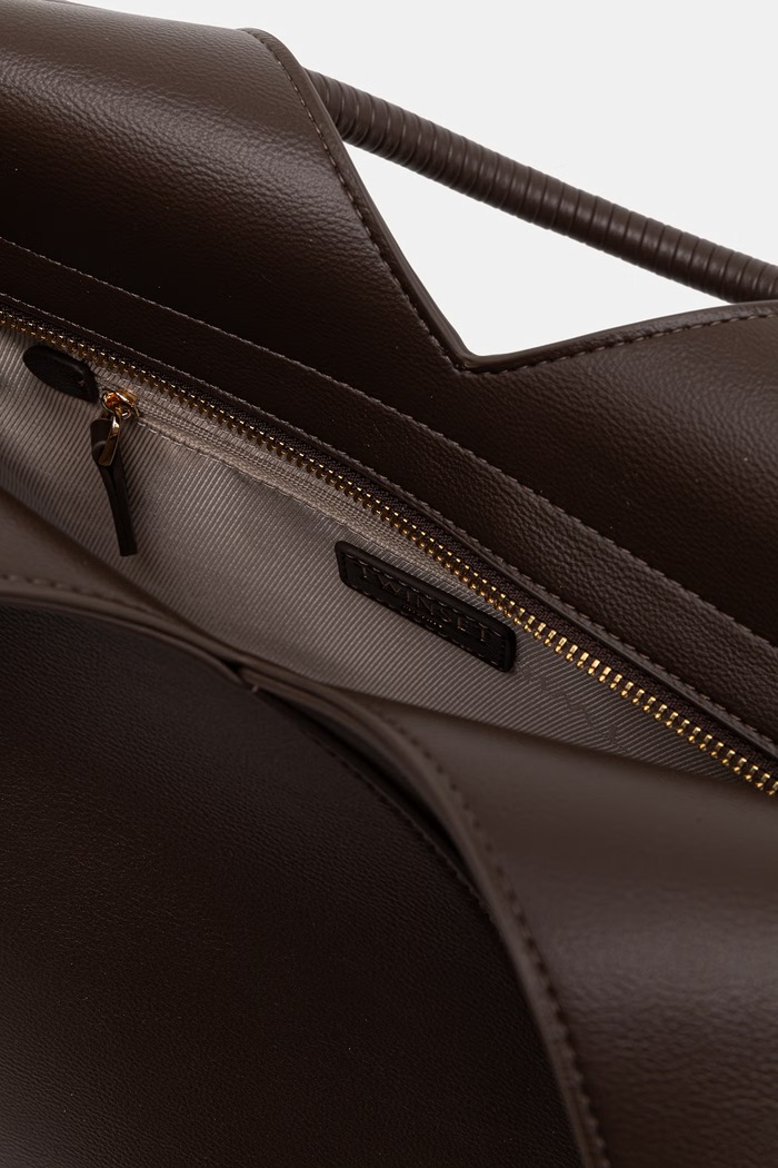 Twinset kabelka typu shopper dámska z imitácie kože 262TB7030 hnedá