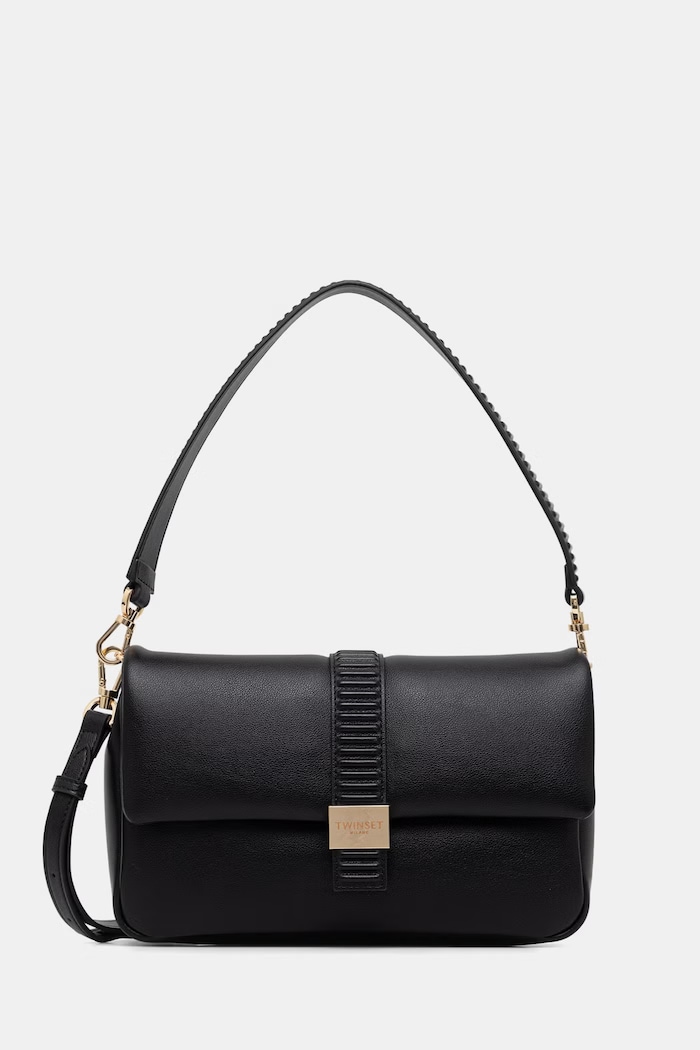 Twinset crossbody kabelka dámska z imitácie kože čierna 262TB7022