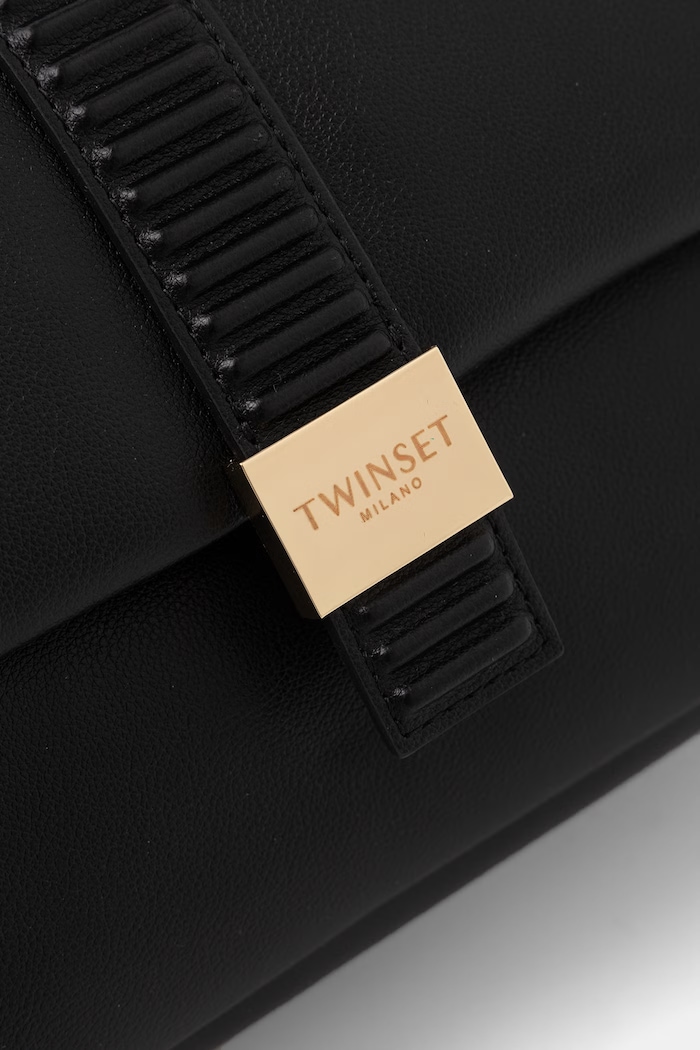 Twinset crossbody kabelka dámska z imitácie kože čierna 262TB7022