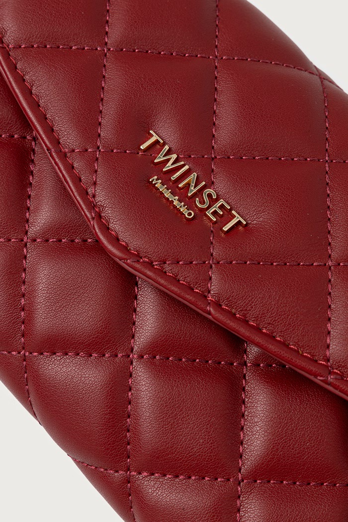 Twinset pismo torbica za žene od imitacije kože bordo 262TH7043