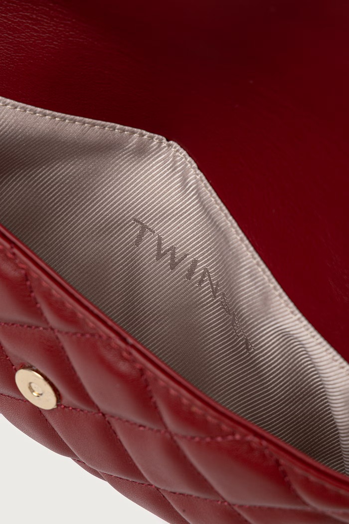 Twinset pismo torbica za žene od imitacije kože 262TH7043 bordo