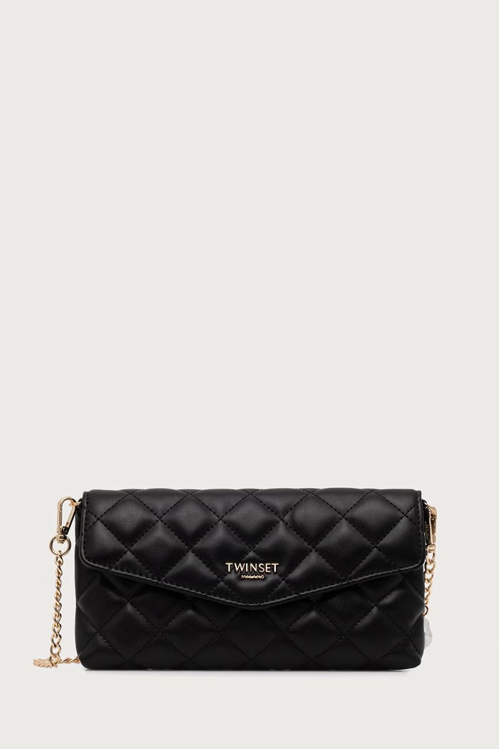 Twinset pismo torbica za žene od imitacije kože crna 262TH7043