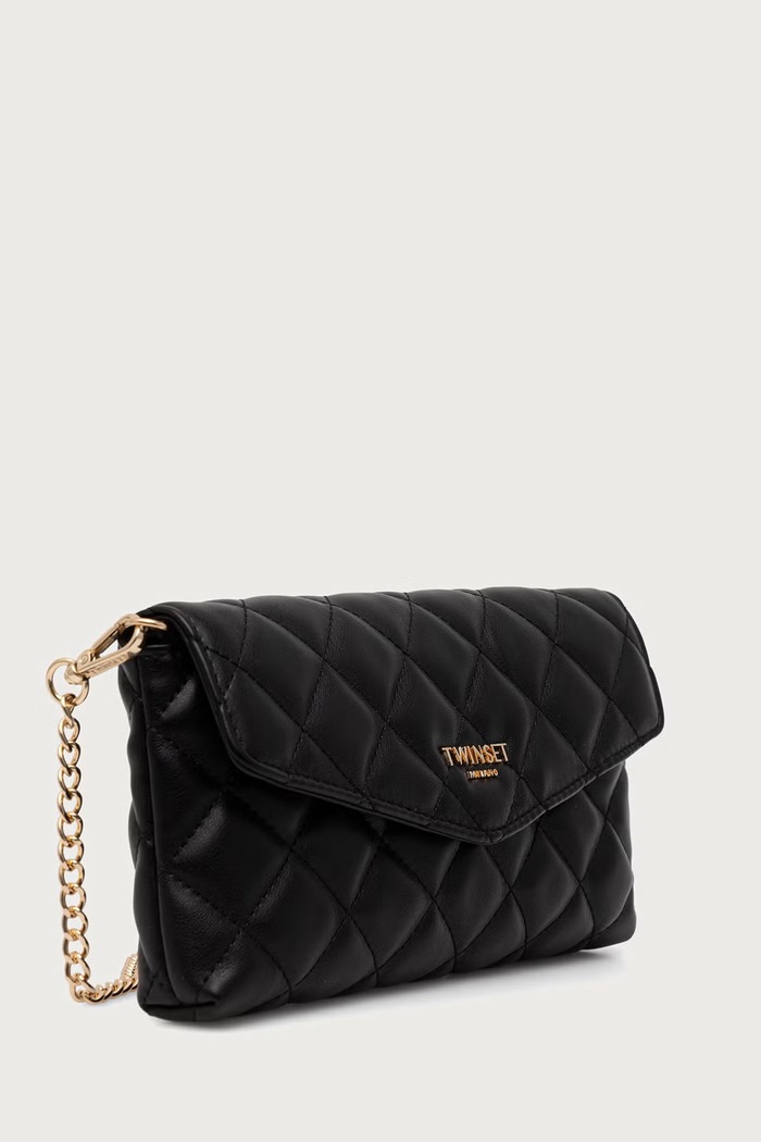 Twinset pismo torbica za žene od imitacije kože 262TH7043 crna AW26