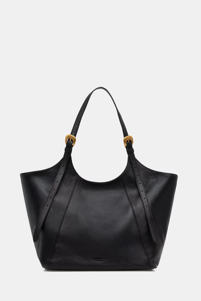 Twinset tote γυναικεία δερμάτινη μαύρο 262TB7190