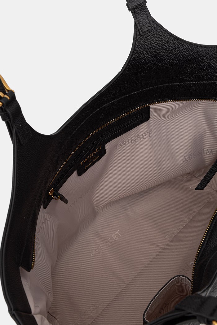 Twinset tote γυναικεία δερμάτινη 262TB7190 μαύρο